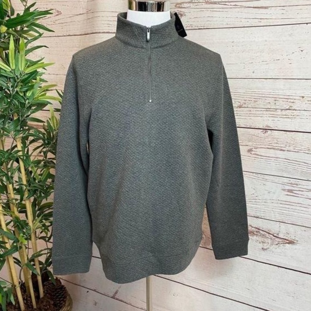 Toscano 1/4 Zip Quilted Pullover Sweatshirt Sweater NWT